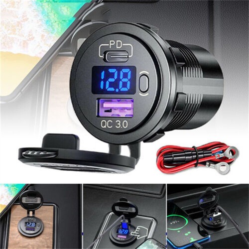Usb steckdose 12v - c, +