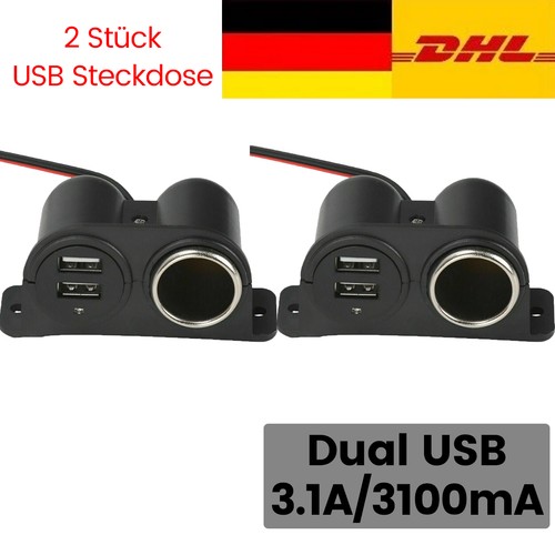 Aufbau steckdose 12v kfz - 2x,