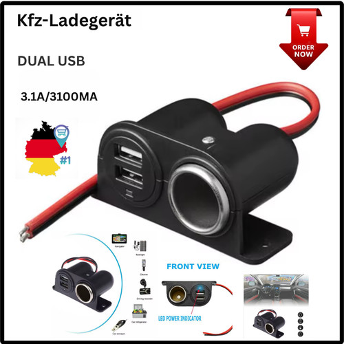 Aufbau steckdose 12v - steckdose, kfz