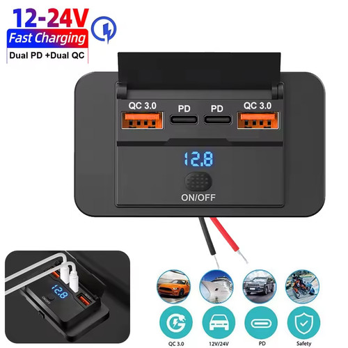 Usb steckdose 12v 24v dual - usb,