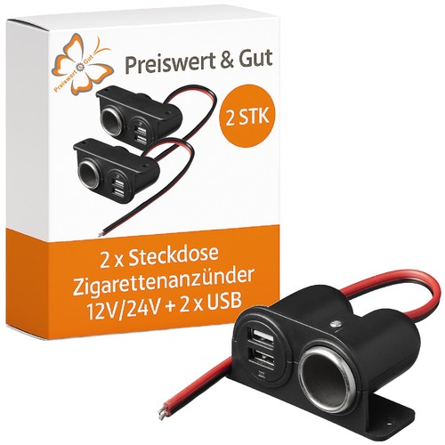 Aufbau steckdose ladegerät - 2x,
