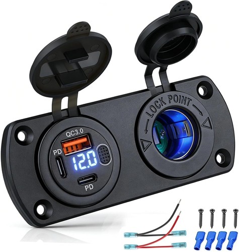 12v steckdose 1 panel - 2-in-1,
